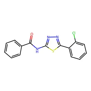 N-[5-(2-chlorophenyl)-1,3,4-thiadiazol-2-yl]benzamide structure