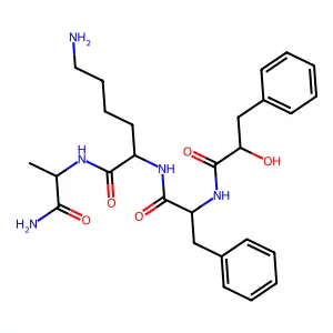 3-苯乳酰-苯丙氨酰-赖氨酰-丙氨酰胺 structure