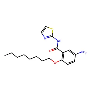 Benzamide, 5-amino-2-(octyloxy)-N-(2-thiazolyl)- structure