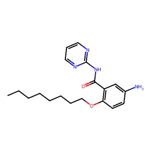 Benzamide, 5-amino-2-(octyloxy)-N-(2-pyrimidinyl)- structure