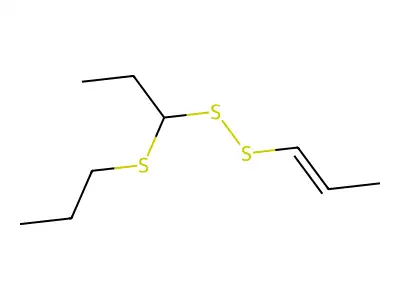 (E)-1-Propenyl 1-(propylthio)propyl disulfide structure