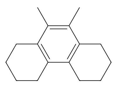 9,10-Dimethyl-1,2,3,4,5,6,7,8-octahydro-phenanthrene structure