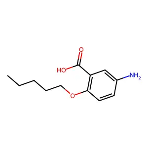 5-氨基-2-(戊氧基)苯甲酸 structure