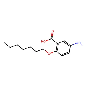 5-氨基-2-(庚氧基)苯甲酸 structure