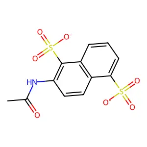 2-Acetamido-1,5-naphthalenedisulfonate structure