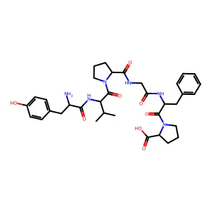 Tyrosyl-valyl-prolyl-glycyl-phenylalanyl-proline structure
