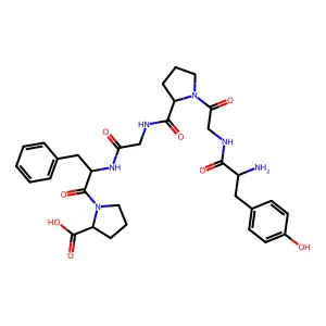 Tyrosyl-glycyl-prolyl-glycyl-phenylalanyl-proline structure