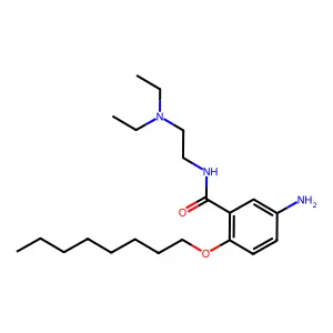 Benzamide, 5-amino-N-(2-(diethylamino)ethyl)-2-(octyloxy)- structure