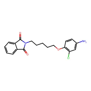 Phthalimide, N-(5-(4-amino-2-chlorophenoxy)pentyl)- structure