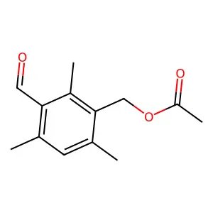3-Formyl-2,4,6-trimethylbenzyl acetate structure