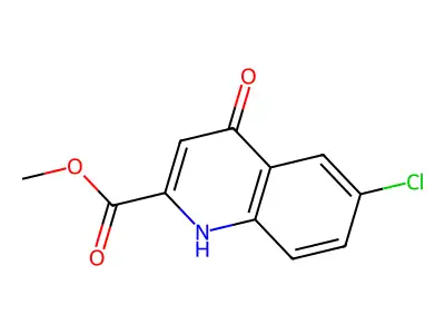 Methyl 6-chloro-4-oxo-1,4-dihydroquinoline-2-carboxylate structure