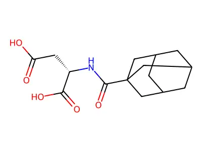 L-Aspartic acid, N-(tricyclo(3.3.1.1(sup 3,7))dec-1-ylcarbonyl)- structure