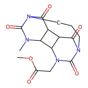 3,6-Propanocyclobuta(1,2-d:4,3-d')dipyrimidine-1(2H)-acetic acid,octahydro-8-methyl-2,4,5,7-tetraoxo-, methyl ester structure