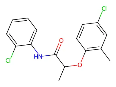 2-(4-chloro-2-methylphenoxy)-N-(2-chlorophenyl)propanamide structure
