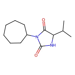 3-Cycloheptyl-5-(propan-2-yl)imidazolidine-2,4-dione structure