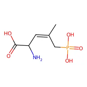 2-氨基-4-甲基-5-膦基-3-戊烯酸 structure