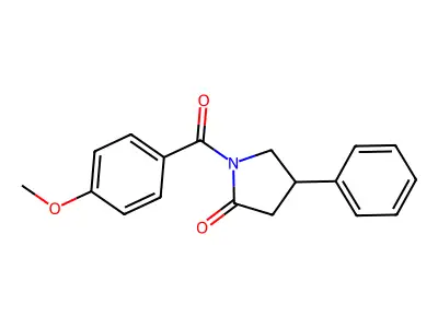 1-(4-Methoxybenzoyl)-4-phenylpyrrolidin-2-one structure