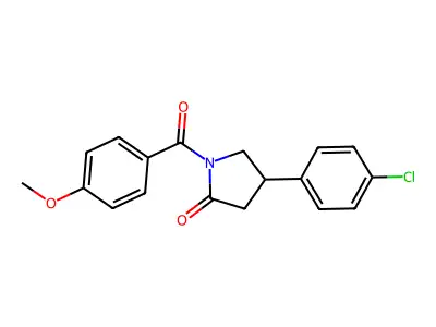 4-(4-Chlorophenyl)-1-(4-methoxybenzoyl)pyrrolidin-2-one structure