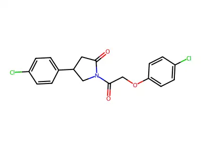 2-Pyrrolidinone, 1-((4-chlorophenoxy)acetyl)-4-(4-chlorophenyl)- structure