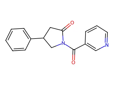 4-Phenyl-1-(pyridine-3-carbonyl)pyrrolidin-2-one structure