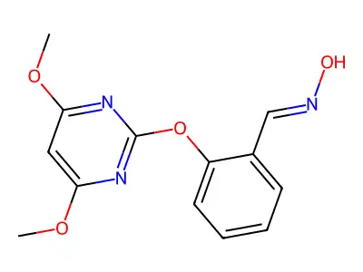 2-[(4,6-Dimethoxy-2-pyrimidinyl)oxy]benzaldehyde oxime structure