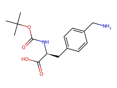 3-[4-(Aminomethyl)phenyl]-2-(tert-butoxycarbonylamino)propanoic acid structure