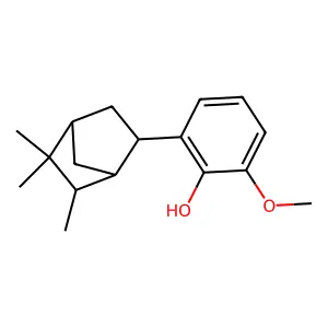 Phenol, 2-methoxy-6-(5,5,6-trimethylbicyclo[2.2.1]hept-2-yl)- structure