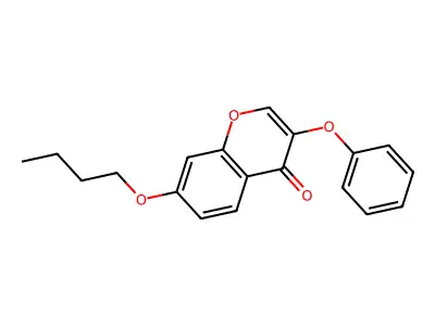 4H-1-Benzopyran-4-one, 7-butoxy-3-phenoxy- structure