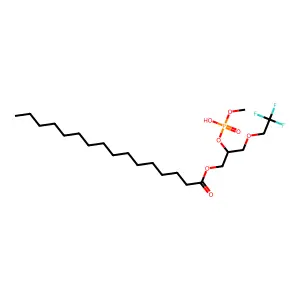 1-Hexadecyl-3-trifluoroethylglycero-sn-2-phosphomethanol structure
