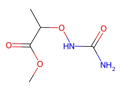Propanoic acid, 2-(((aminocarbonyl)amino)oxy)-, methyl ester structure