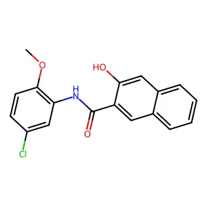 2-Naphthalenecarboxamide, N-(5-chloro-2-methoxyphenyl)-3-hydroxy- structure