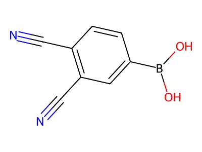 (3,4-dicyanophenyl)boronic Acid structure