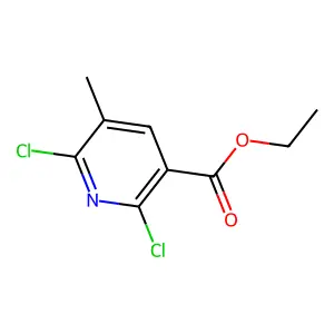 Ethyl 2,6-dichloro-5-methylpyridine-3-carboxylate structure