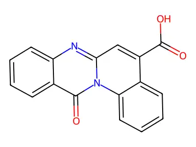 12H-Quino(2,1-b)quinazoline-5-carboxylic acid, 12-oxo- structure