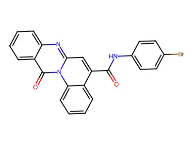 12H-Quino(2,1-b)quinazoline-5-carboxamide, N-(4-bromophenyl)-12-oxo- structure