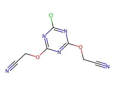 Acetonitrile, 2,2'-((6-chloro-1,3,5-triazine-2,4-diyl)bis(oxy))bis- structure