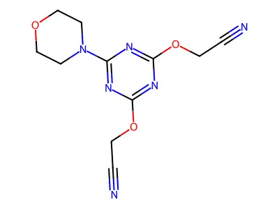 Acetonitrile, 2,2'-((6-(4-morpholinyl)-1,3,5-triazine-2,4-diyl)bis(oxy))bis- structure