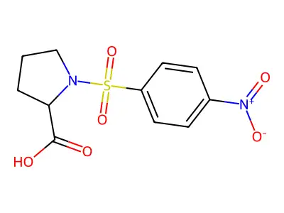 1-[(4-Nitrophenyl)sulfonyl]pyrrolidine-2-carboxylic acid structure