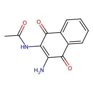 N-acetyl-2,3-diaminonaphthoquinone structure