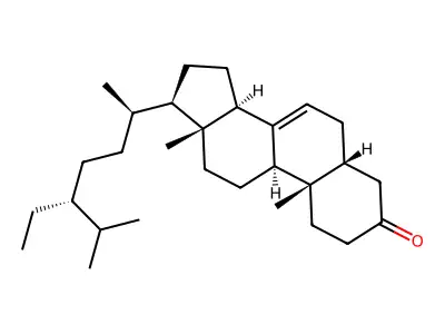 (5beta)-Stigmast-7-en-3-one structure