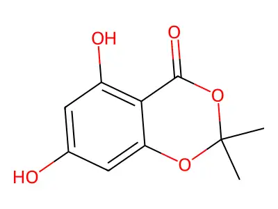 5,7-Dihydroxy-2,2-dimethyl-4H-1,3-benzodioxin-4-one structure
