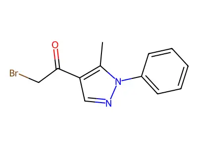 2-Bromo-1-(5-methyl-1-phenyl-1H-pyrazol-4-yl)ethan-1-one structure