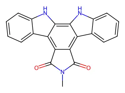 12,13-Dihydro-6-methyl-5H-indolo[2,3-a]pyrrolo[3,4-c]carbazole-5,7(6H)-dione structure