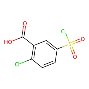 Benzoic acid, 2-chloro-5-(chlorosulfonyl)- structure