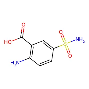 Benzoic acid, 2-amino-5-(aminosulfonyl)- structure