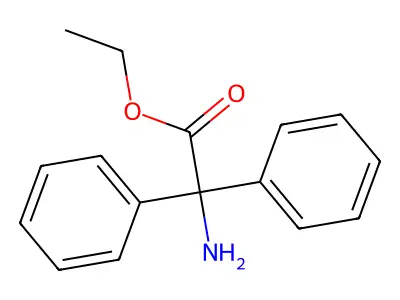 Ethyl 2-amino-2,2-diphenylacetate structure