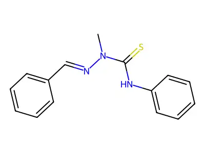 Hydrazinecarbothioamide, 1-methyl-N-phenyl-2-(phenylmethylene)- structure