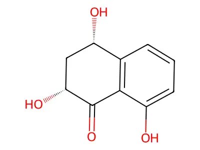 2,4,8-Trihydroxy-1-tetralone, cis-(-)- structure