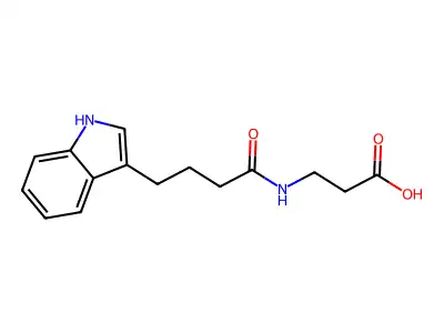 3-[4-(1H-indol-3-yl)butanoylamino]propanoic Acid structure