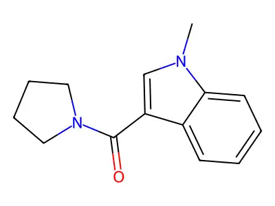(1-methyl-1H-indol-3-yl)(1-pyrrolidinyl)methanone structure